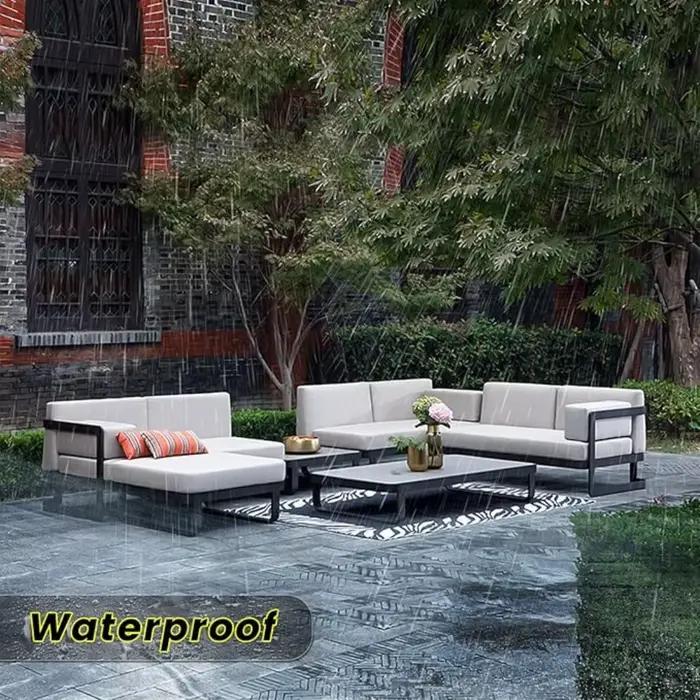 Coussin de banc imperméable d'extérieur personnalisé, coussin de siège de canapé 50D haute densité pour chaise longue de jardin, chaise de plage, canapés de balcon