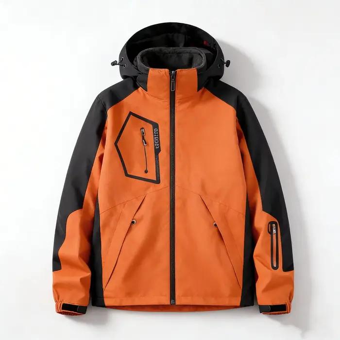 Veste 3 en 1 pour hommes, polaire détachable, coupe-vent, imperméable, manteau d'hiver, randonnée en plein air, Ski, avec capuche, combinaison de randonnée unisexe