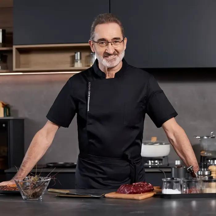 Chemise de Chef pour hommes, uniformes de cuisinier de Restaurant, veste de cuisine respirante, hôtel, restauration, salle de gâteaux, Service alimentaire, vêtements de travail de cuisine