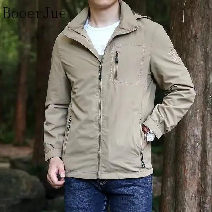 Veste de travail pour homme, multi-poches, fine, décontractée, coupe-vent, imperméable, pour la randonnée, le camping, le trekking, l'escalade, protection solaire