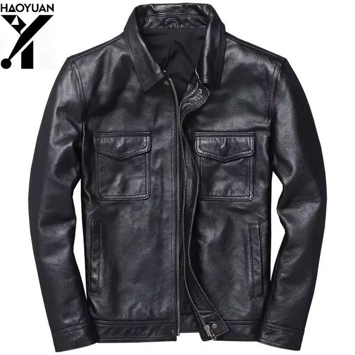 Veste de cyclisme rétro décontractée pour homme, coupe ample, idéale pour le cyclisme, la randonnée, le camping, les voyages, la maison et le travail, veste en cuir de moto pour homme