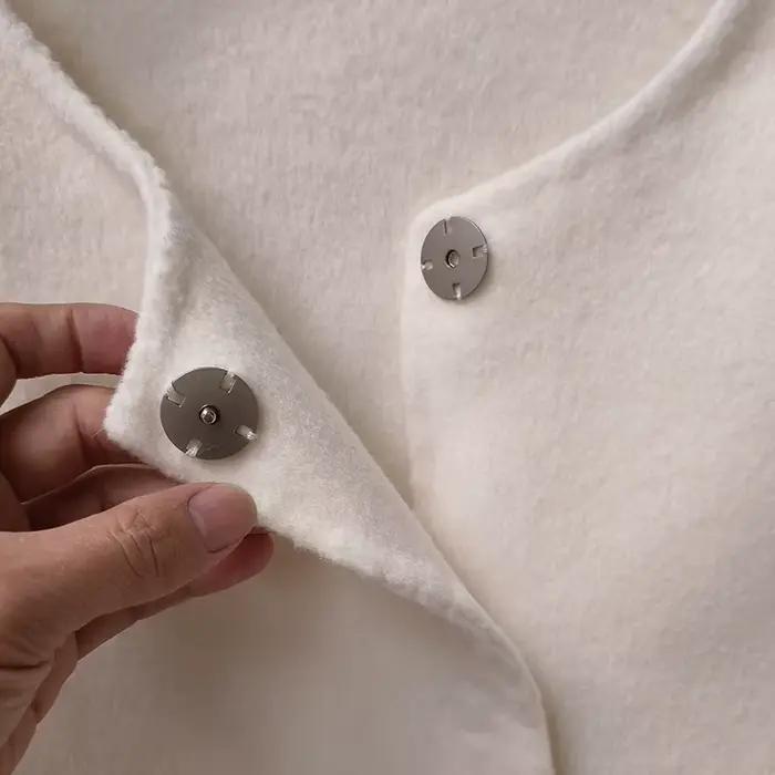 Manteau Court en Laine et Cachemire pour Femme