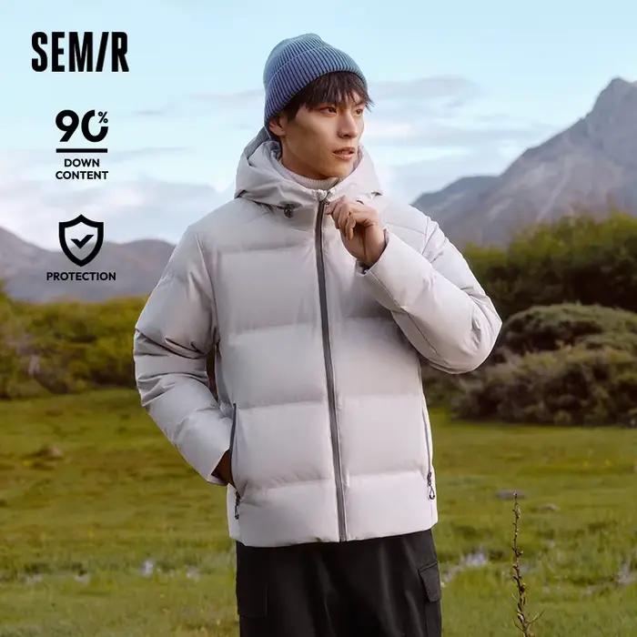 Semir doudoune hommes nouveau hiver vêtements d'extérieur imperméables texturé haut à capuche polyvalent