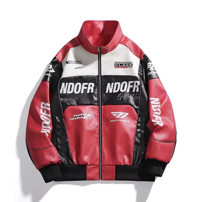 Vestes en cuir pour hommes automne décontracté moto veste en polyuréthane Biker manteaux