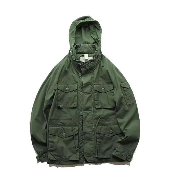 Veste matelassurera lourde rétro américaine, coupe-vent, manteau d'outillage de poche, style militaire, dur, nouveau, automne et hiver