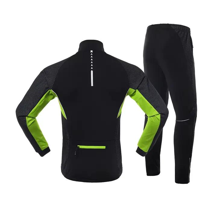ARSUXEO hommes chaud thermique cyclisme veste ensemble coupe-vent imperméable vélo