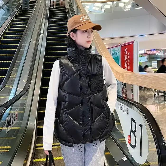 Gilets matelassés pour femmes élégants et pratiques sans manches en coton et polyester pour l'automne et l'hiver occasions professionnelles et décontractées
