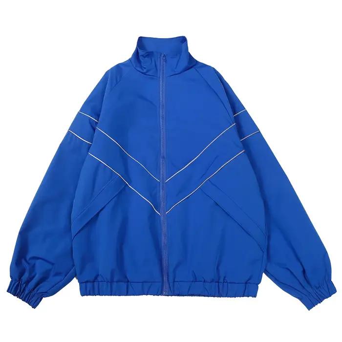 Veste coupe-vent à rayures réfléchissantes pour hommes