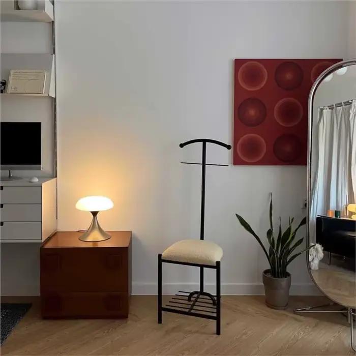 Manteau vertical simple et moderne pour chambre à coucher T1, vêtements de sol T1, cabine d'essayage, banc à chaussures
