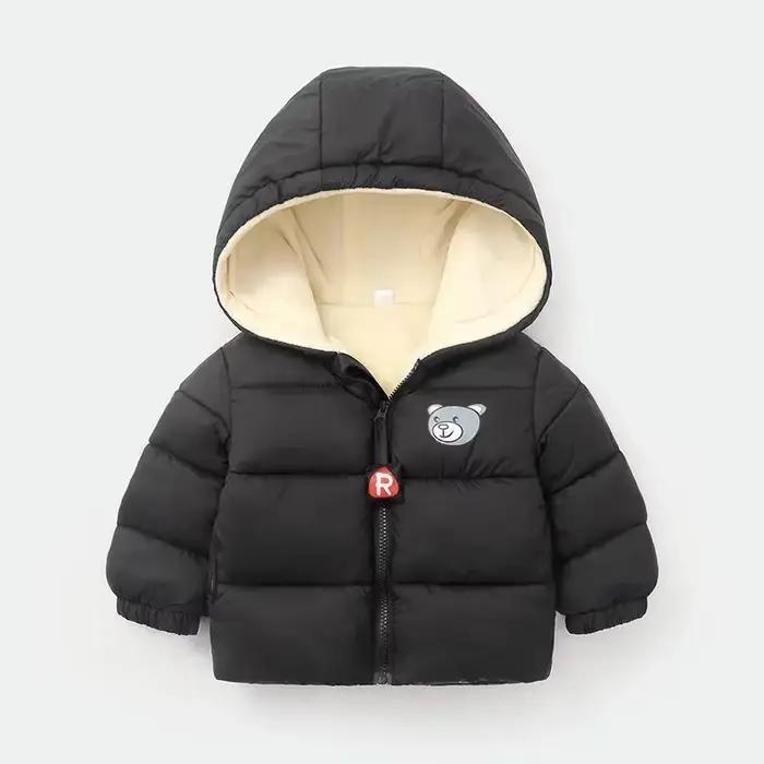 Hiver bébé garçons veste polaire pour enfants dessin animé ours manteau à glissière automne garçon chaud à capuche doudoune vêtements d'extérieur pour enfants