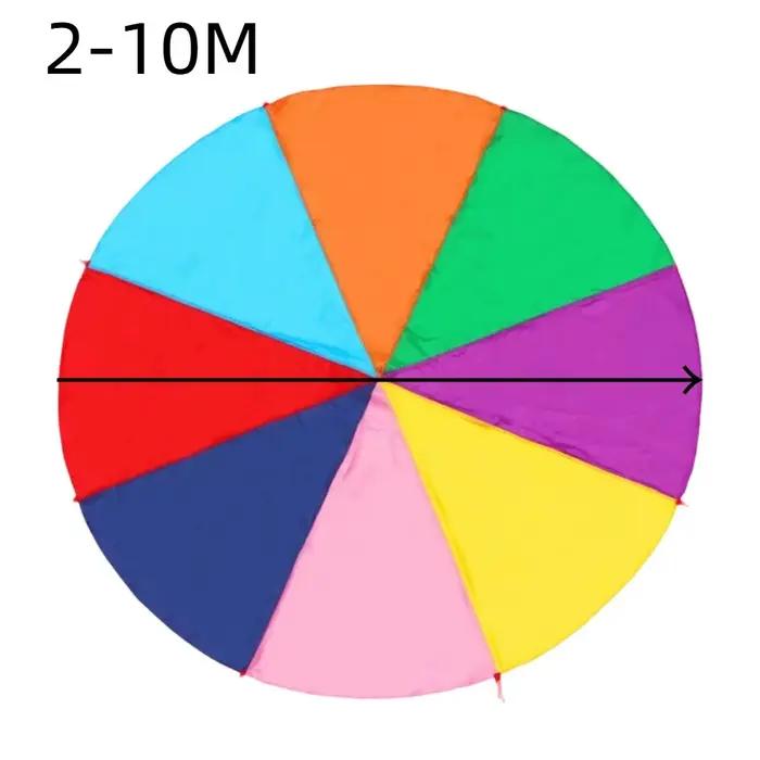 Tapis de saut arc-en-ciel de 2 à 10 mètres, sac de saut, parachute, jeu d'activités arc-en-ciel, jeu pour enfants, jeu parent-enfant