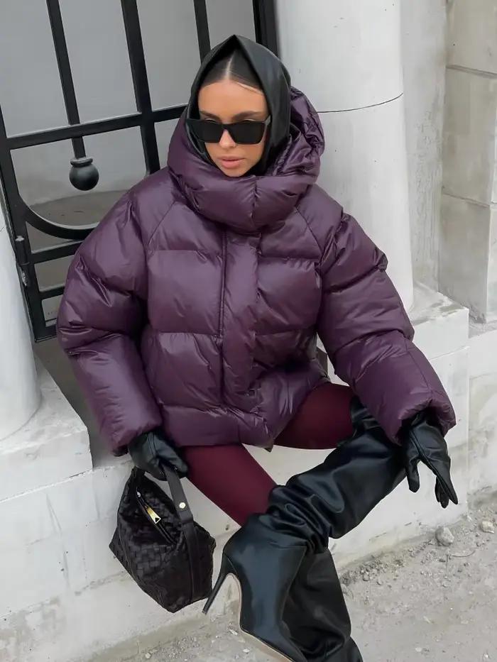 Hiver femmes épaissir coton manteau ample à capuche doudoune 2025 nouvelle mode court