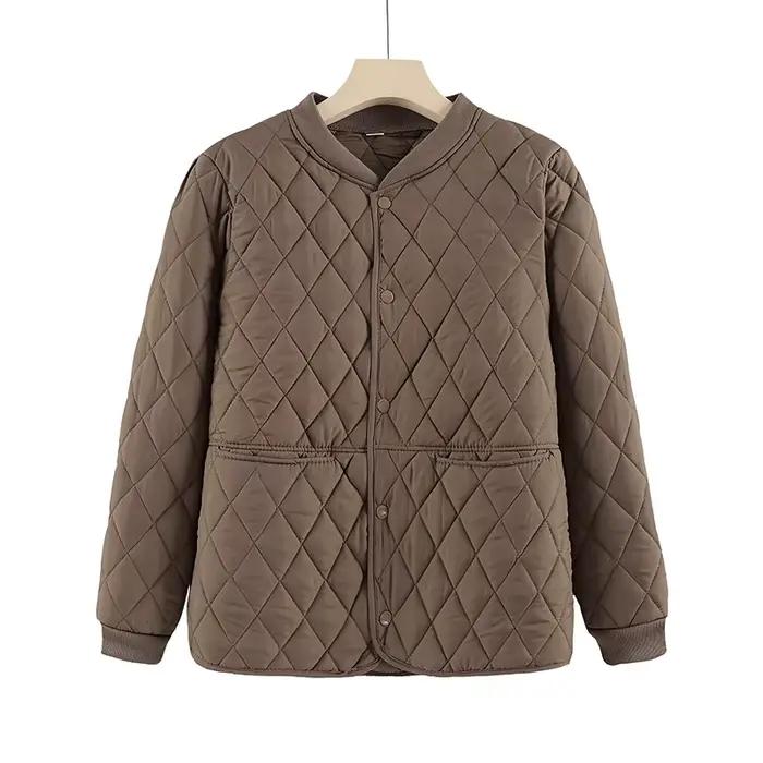 Veste matelassée de couleur unie pour femme