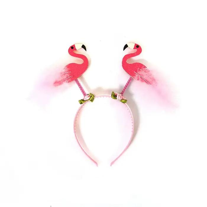 Serre-tête Hawaïen Thème Ananas, Flamant Rose et Cocotier, Accessoire de Fête Amusant pour Femmes et Filles