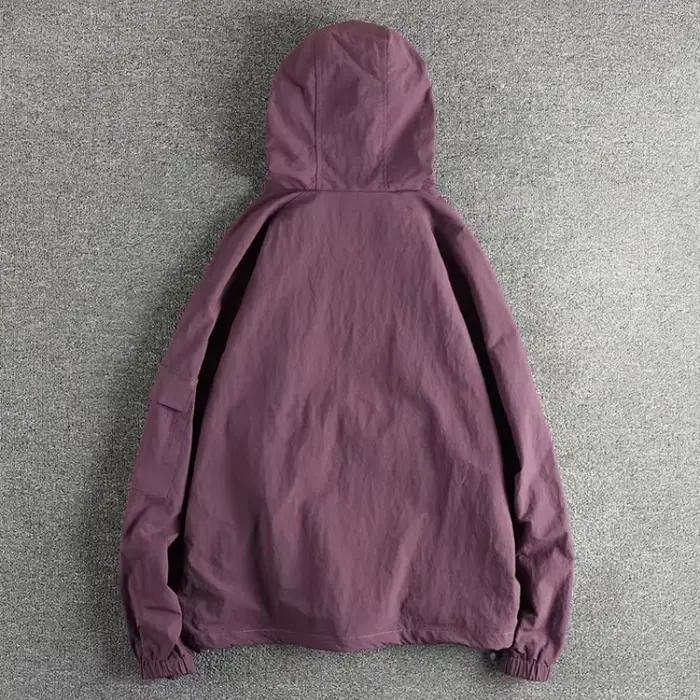 Trench-coat à capuche multi-poches pour hommes
