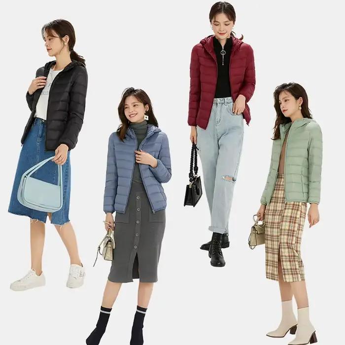 Doudoune à capuche ultralégère pour femme, manteau chaud, parka femme, vêtement d'extérieur portable, coupe-vent matelassé, hiver, Wygidne lehtia