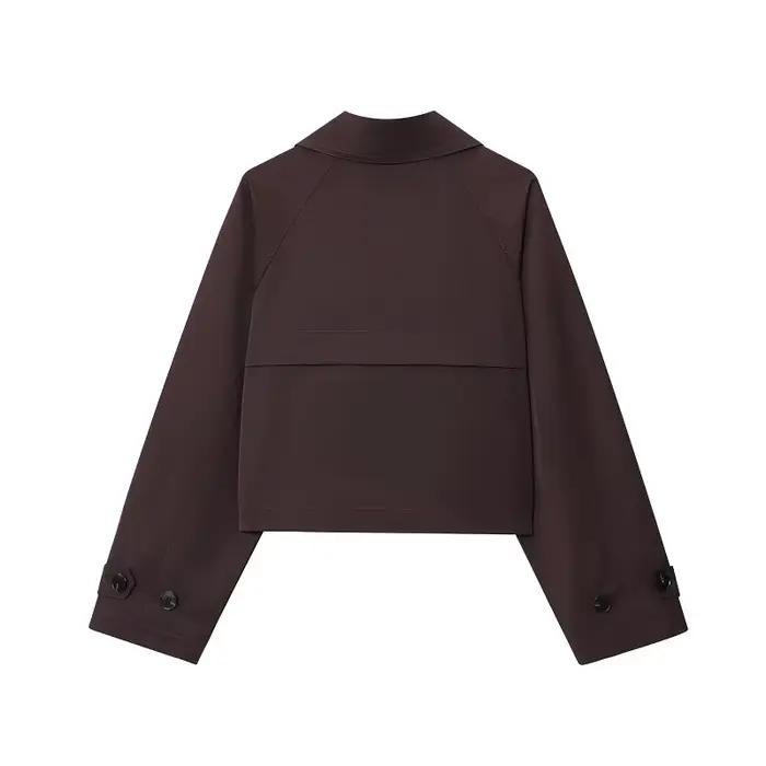 MUJER 2026 veste courte femmes coupe-vent Double boutonnage