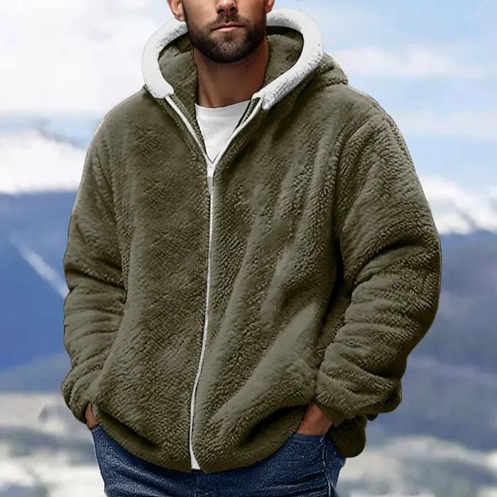 Veste chaude en velours Double face pour hommes