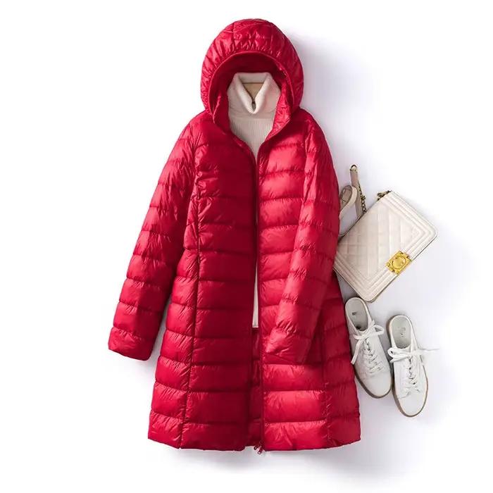 0-10 ℃ Femmes hiver manteau chapeau détachable automne ultraléger canard doudoune