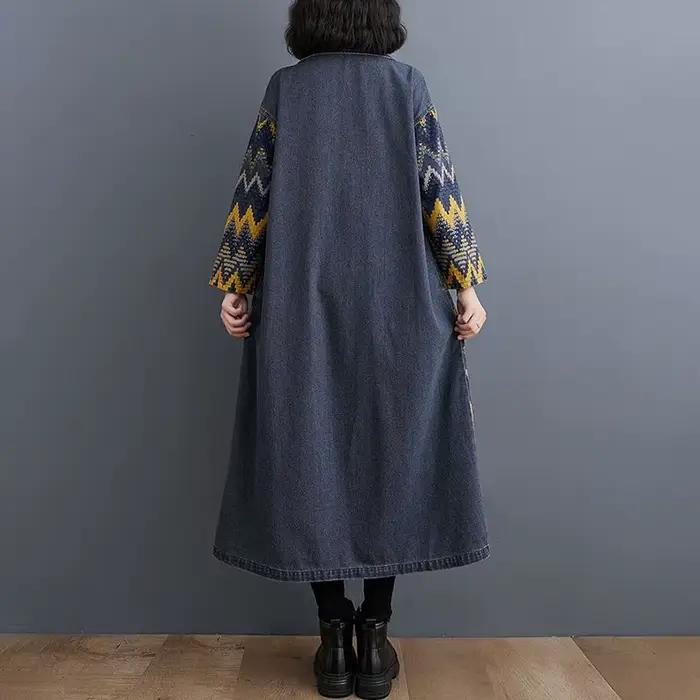 Nouveau Vintage femmes grande taille Denim manteau automne hiver