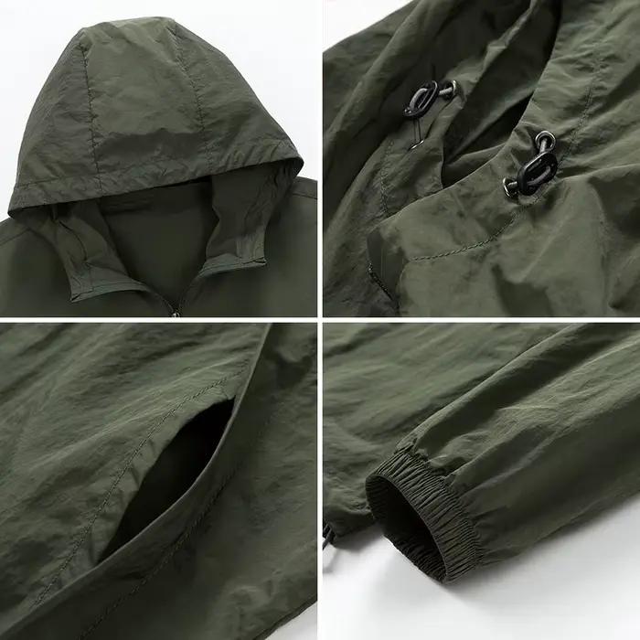Hommes vestes de randonnée été extérieur manteau imperméable UPF 100 + UV peau veste de protection femmes séchage rapide