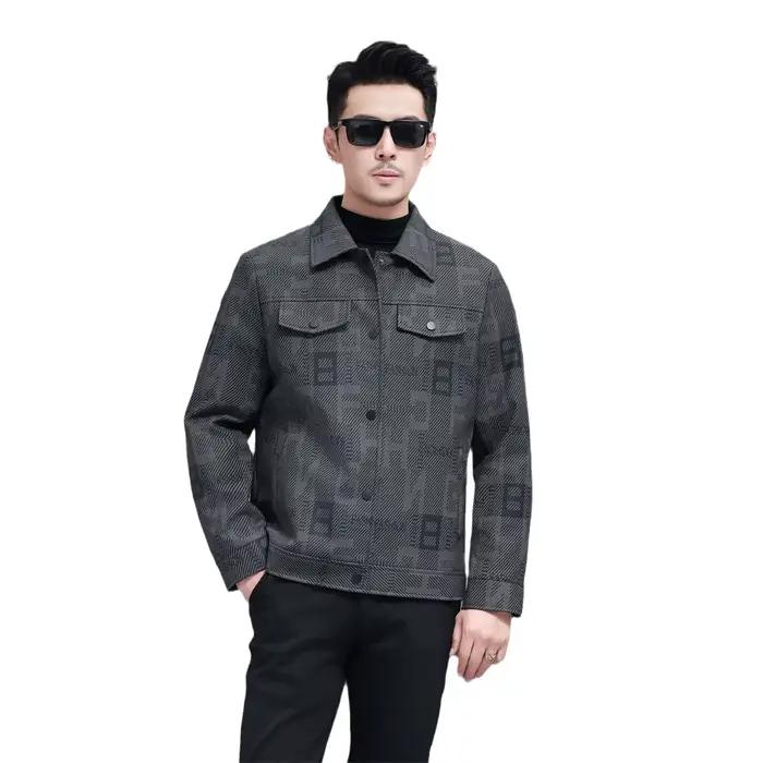 2025 printemps nouvelle veste pour hommes mode à la mode classique veste en cuir hommes décontracté revers beau à la mode