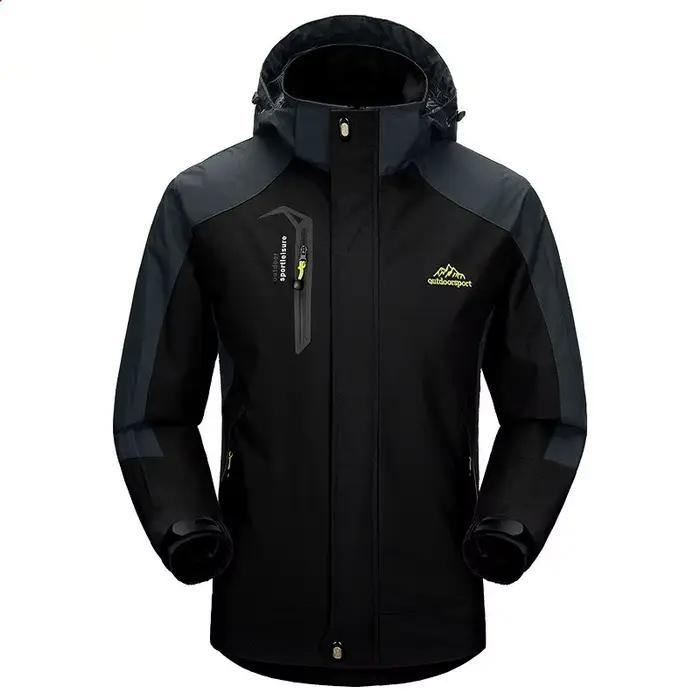 Camping randonnée veste hommes automne Sports de plein air manteaux escalade Trekking coupe-vent voyage imperméable vestes noir