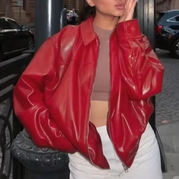 Veste courte ample Vintage américaine pour femme