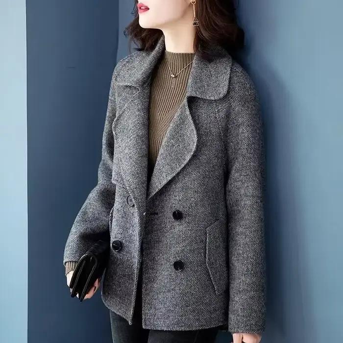 Manteau en mélange de laine pour femme