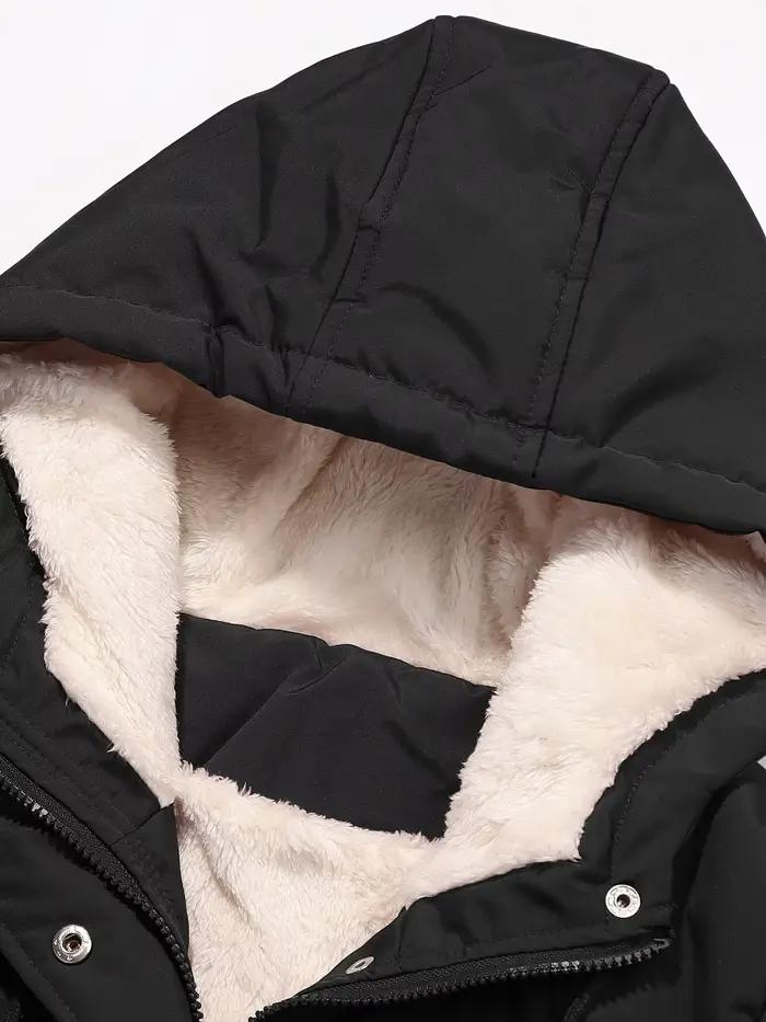 Veste matelassée polyester à capuche pour femmes, design décontracté, coupe-vent, fermeture éclair totale, hiver automne, confort et élégance, occasions quotidiennes
