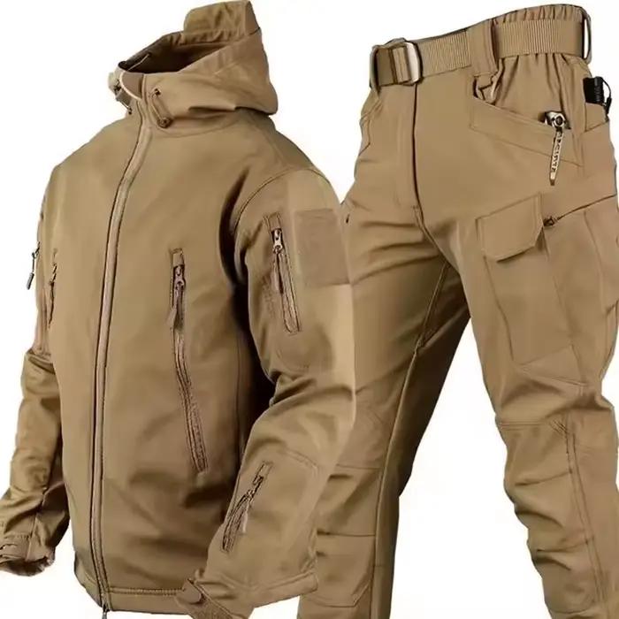 Vestes imperméables en polaire SoftShell pour hommes, manteaux à capuche, pêche, randonnée, Camping, escalade, ski, automne et hiver