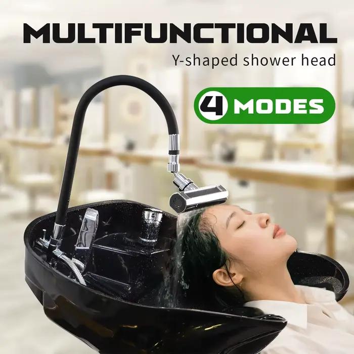 Robinet cascade rotatif à 360 degrés pour lavabo de salon, accessoire de lavage de cheveux pour bac à shampoing