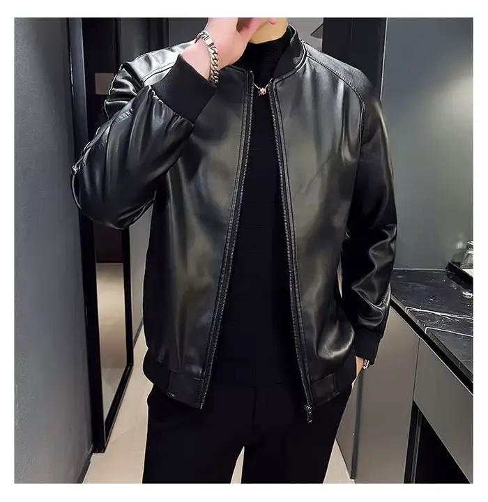 Blouson en similicuir pour homme
