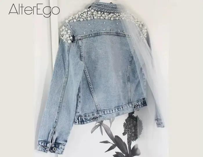 Vestes en Jean de luxe pour mariée, manteau en Denim avec perles, manteaux de perles de mariée, vêtements d'extérieur en Denim future, vêtements de mariage pour femmes, veste solide, 2023