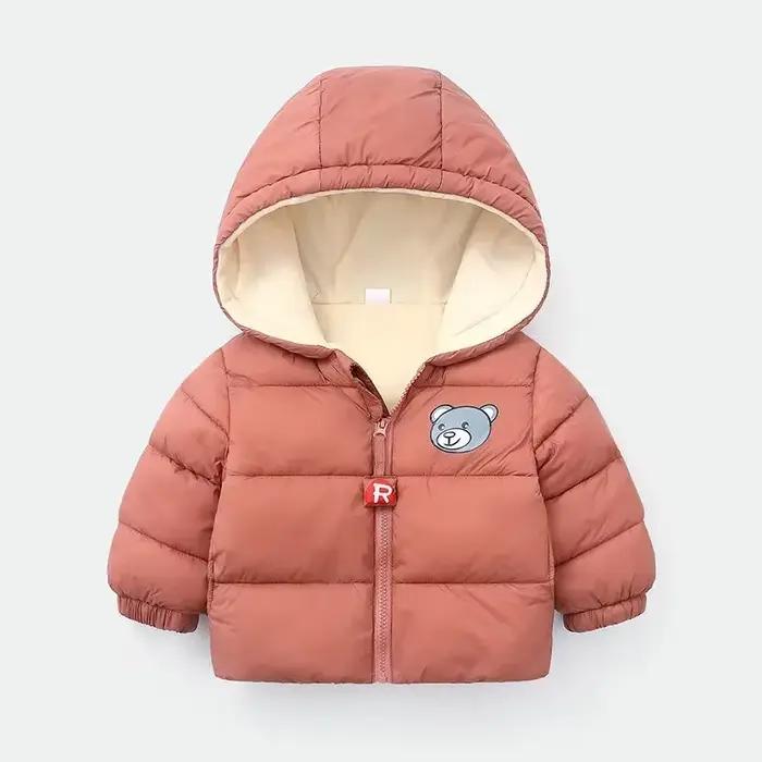 Hiver bébé garçons veste polaire pour enfants dessin animé ours manteau à glissière automne garçon chaud à capuche doudoune vêtements d'extérieur pour enfants