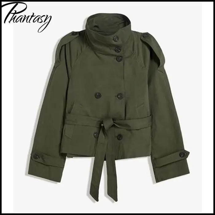 Trench-coat court style britannique vintage pour femme