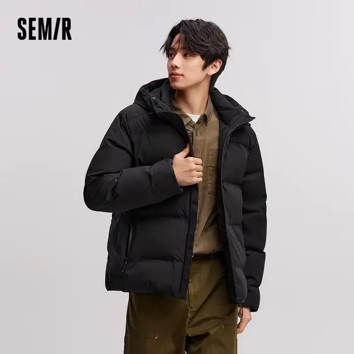 Semir doudoune hommes nouveau hiver vêtements d'extérieur imperméables texturé haut à capuche polyvalent