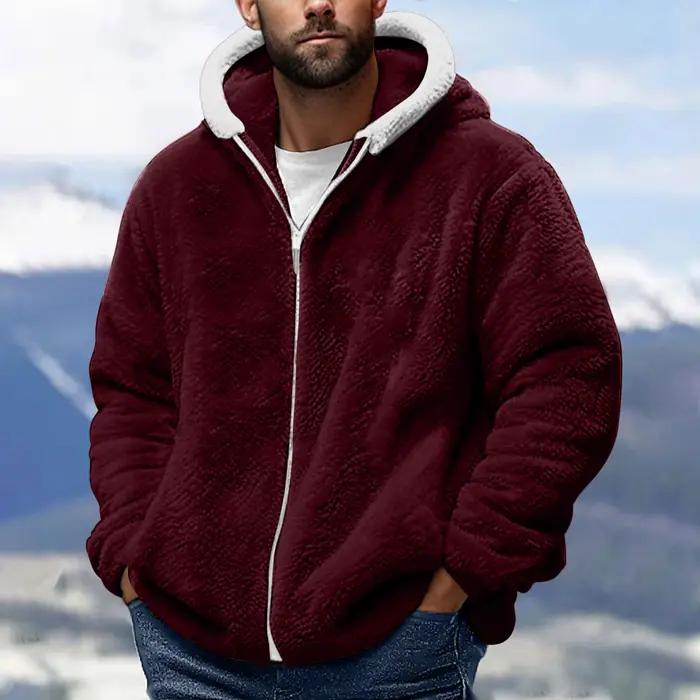 Veste chaude en velours Double face pour hommes