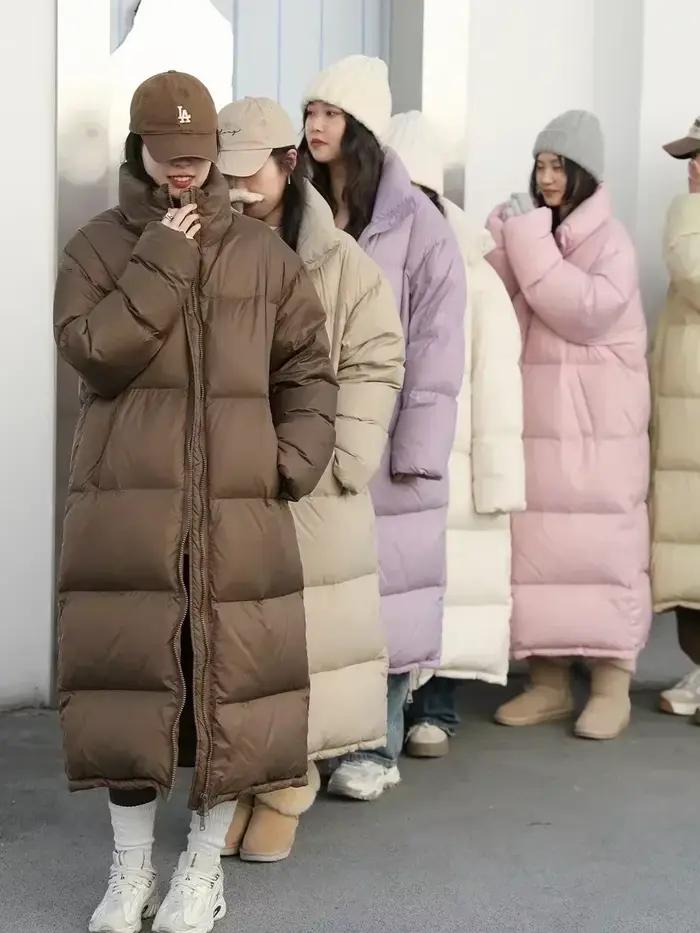 CHIC VEN-Doudoune Longue en Duvet de Canard Blanc pour Femme