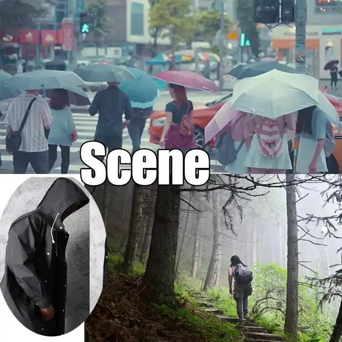 Veste de pluie longue imperméable noire pour randonnée pêche alpinisme activités extérieures femmes hommes occasions spéciales