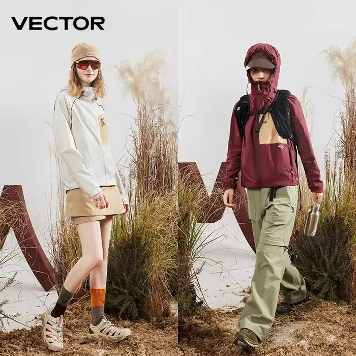 VECTOR-Veste de randonnée coupe-vent pour homme et femme, imperméable, sport, extérieur, manteau respirant, camping, randonnée en plein air, UPF40 +