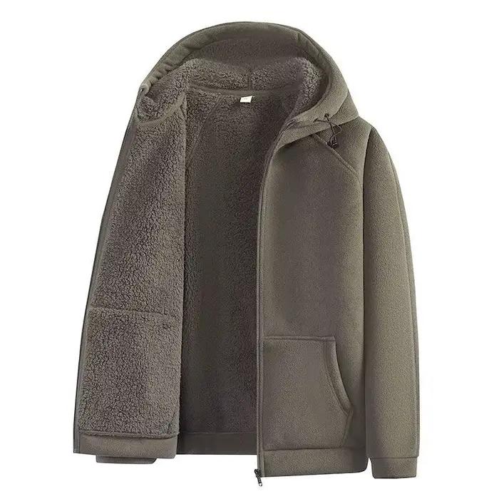 2025 nouvelle veste polaire épaisse pour hommes et femmes, veste à capuche coupe-vent et chaude hiver extérieur haut à capuche vêtements d'hiver vente