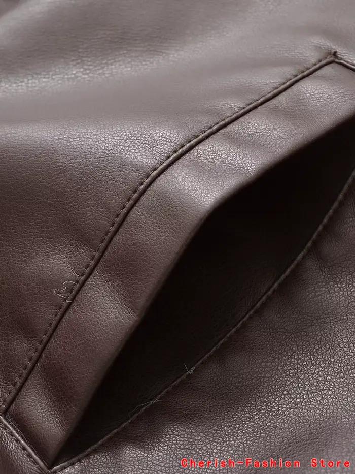 Veste bombardier vintage en simili cuir pour femme, style décontracté, manteau court à manches longues, fermeture éclair, pour l'automne-hiver, à offrir pour diverses occasions spéciales