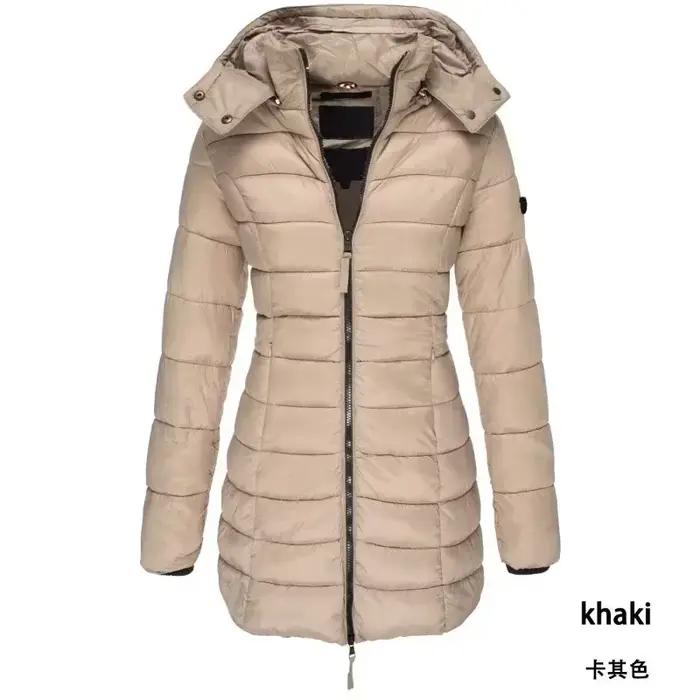Parka chaude à capuche pour femme