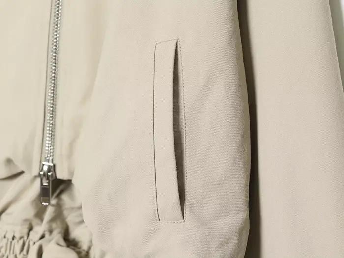 BSAY Nouvelle veste à capuche minimaliste beige pour femme