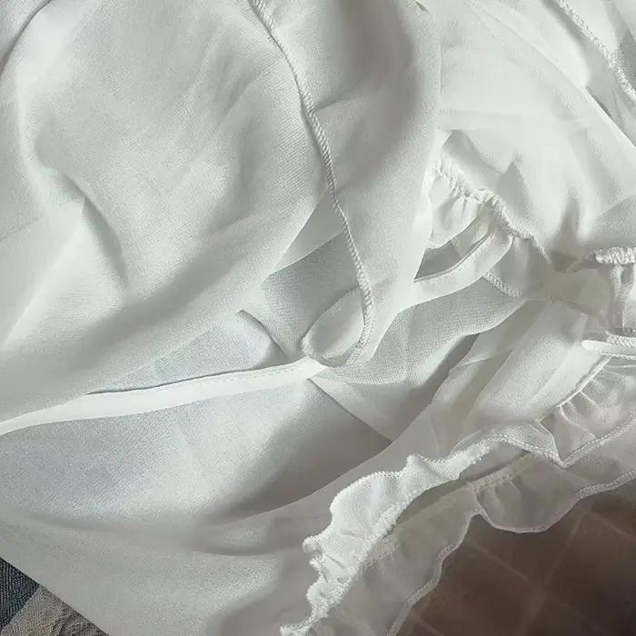 Vestes à volants à lacets pour femmes