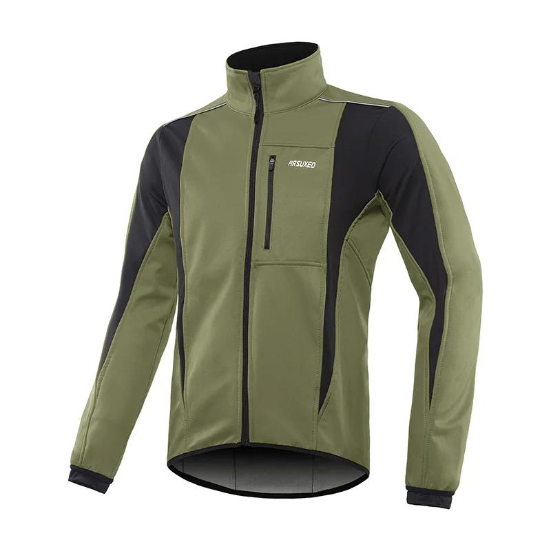 ARSUXEO veste de cyclisme homme hiver chaud imperméable coupe-vent vêtements de vélo polaire thermiq