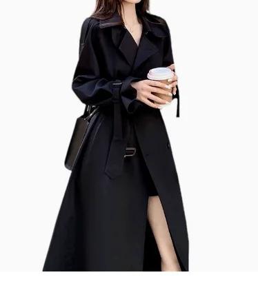 Manteau trench pour femme, collection Printemps-Automne 2026, style britannique, mi-long, style coré