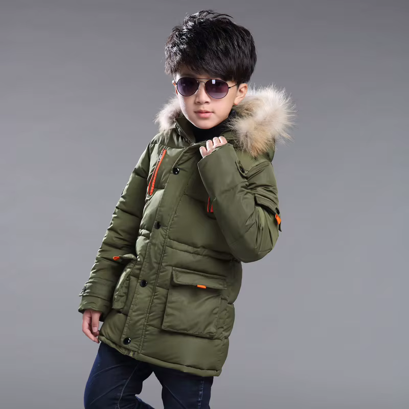 Doudoune pour enfants, nouvelle veste d'hiver chaude en peluche pour garçons et filles, veste mi-lon