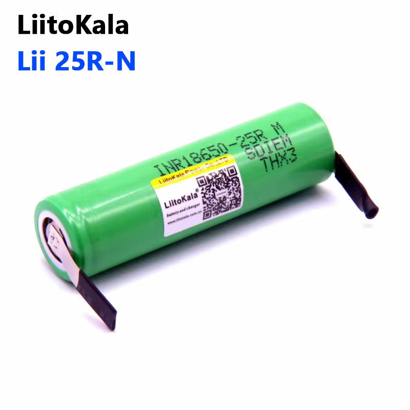 Batterie LiitoKala 18650 2500mAh INR18650 25R 3.6 V Décharge 20A Batterie dédiée pour + DIY Nickel 1